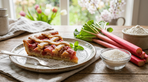 3 ingrediënten, 25 minuten: simpele rabarbertaart à la Limburg