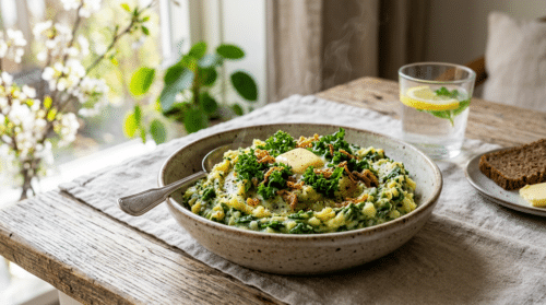 4 producten, 30 minuten: de geliefde boerenkoolstamppot zonder vlees