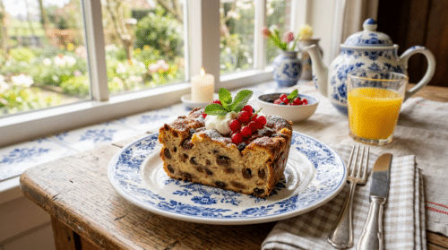 Deze oude lentetraditie met broodpudding en krenten proef je zelden nog