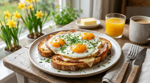 Knapperig brood, romige dooier en klaar in 10 minuten: de perfecte uitsmijter voor elk moment