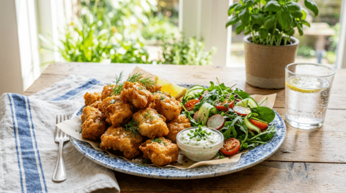 Krokant, verfrissend en klaar in 25 minuten: vlugge lentekibbeling met dipsaus